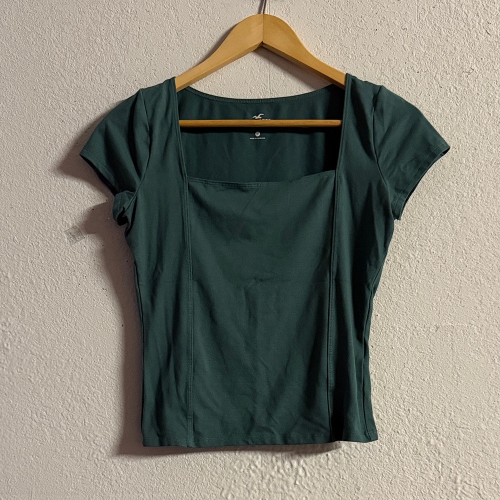 Hollister Dark Green Short Sleeve Top